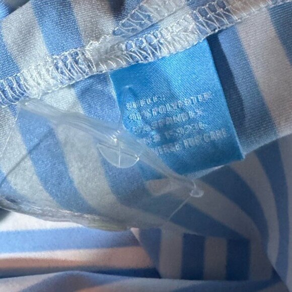 J McLaughlin Polo Shirt Mens Size XXL Short Sleeve Golf Athleisure Blue Striped - Picture 5 of 7